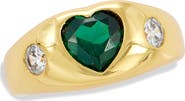 SAVVY CIE JEWELS Bezel Set CZ Dome Ring