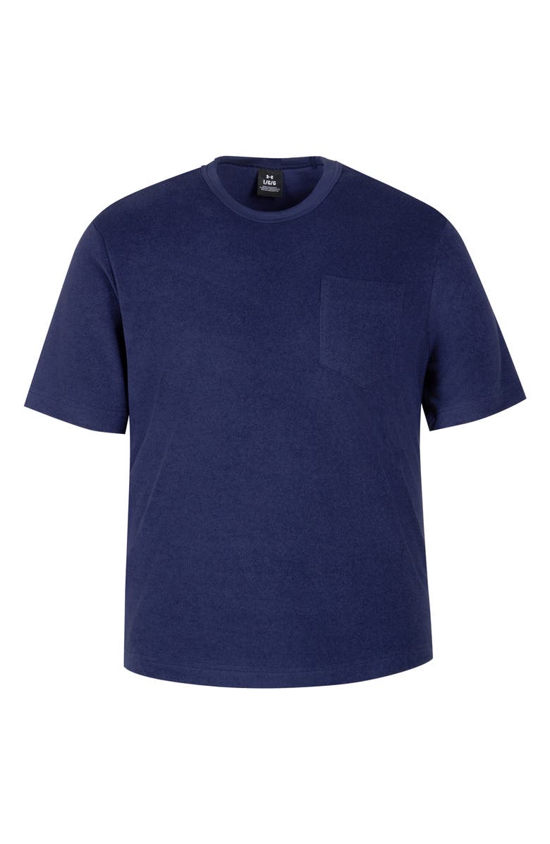 Under Armour UA Icon Terry Cloth Pocket T-Shirt, Alternate, color, Midnight Navy
