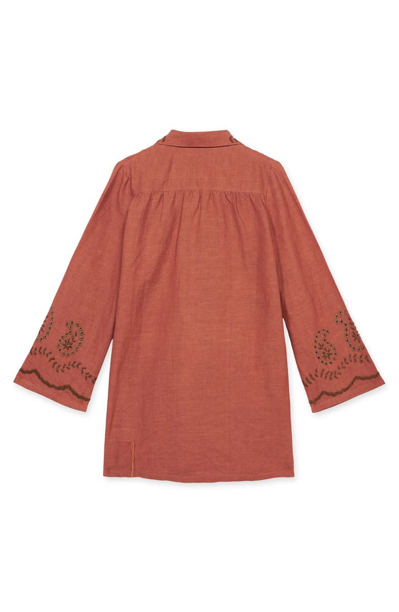 Fortela Genevieve Embroidered Midi Dress, Alternate, color, Antique Pink