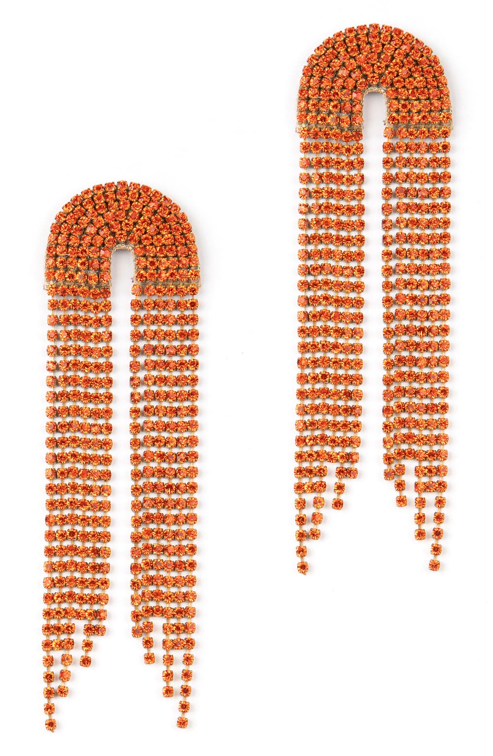 Warren Crystal Drop Earrings, color, CORAL