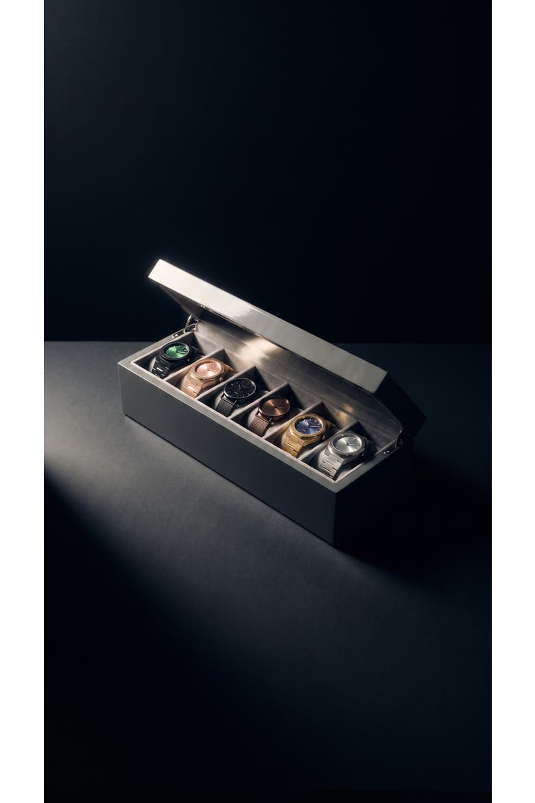 Elite Six Slot Collectors Watch Display Case, Alternate, color, Grey