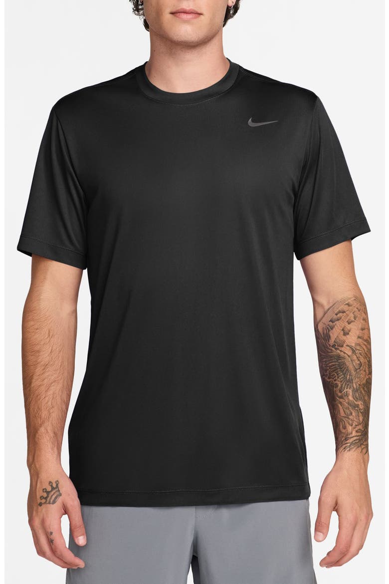 Dri-FIT Flex Training Tee, Main, color, BLACK/ MATTE SILVER