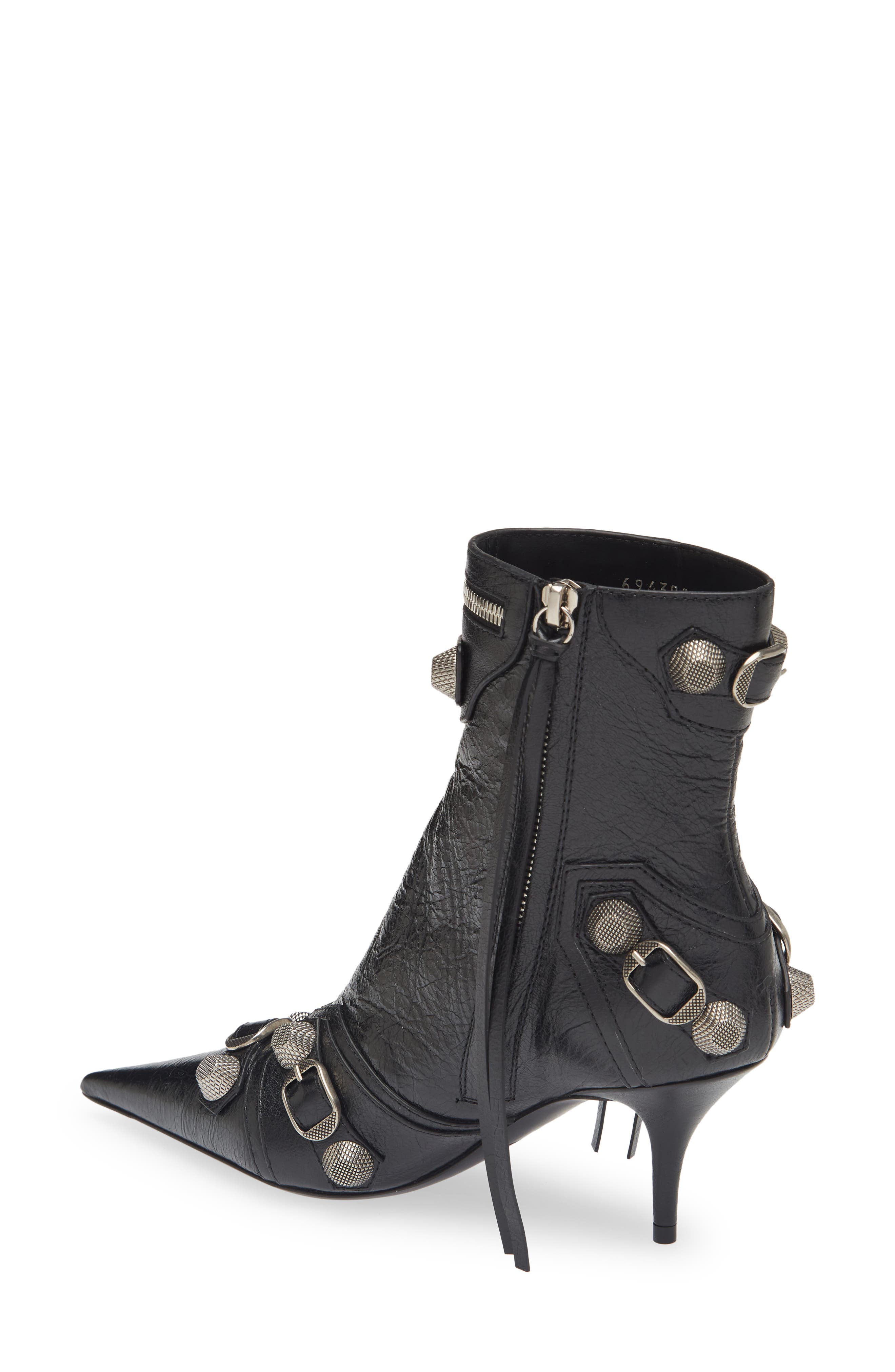 Balenciaga Cagole Leather Bootie, Alternate, color, 