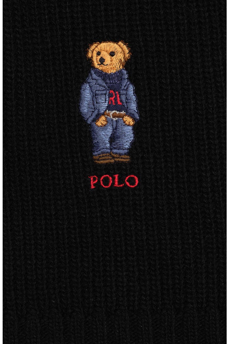 Solid Denim Bear Scarf, Alternate, color, Polo Black