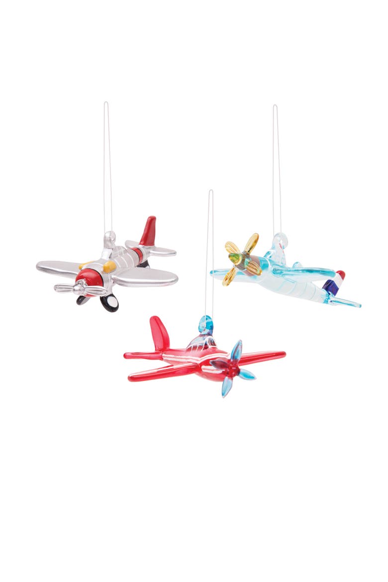 Vintage Plane Ornaments A/3, Main, color, White