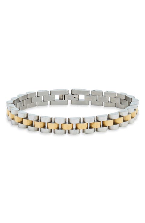 Watch Strap Link Bracelet, Stainless Steel