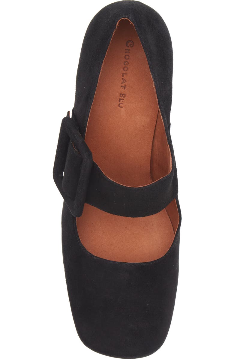 Chocolat Blu Halle Mary Jane Pump, Alternate, color, Black Suede