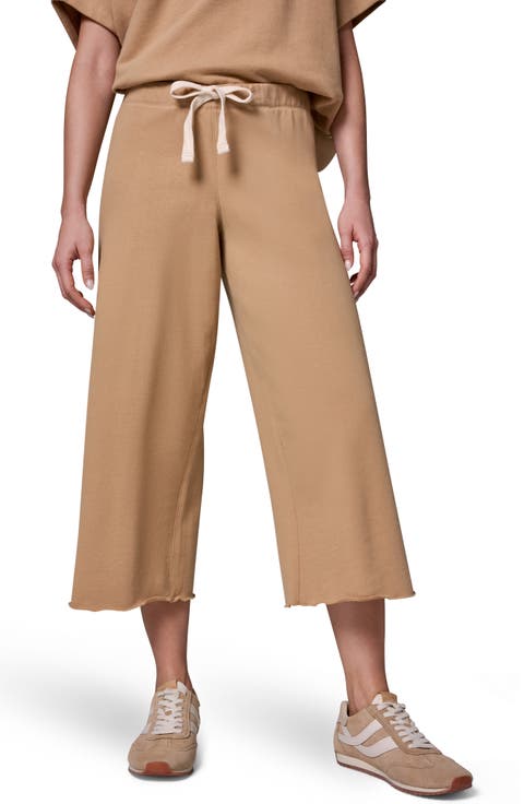 Cotton Terry Crop Drawstring Pants