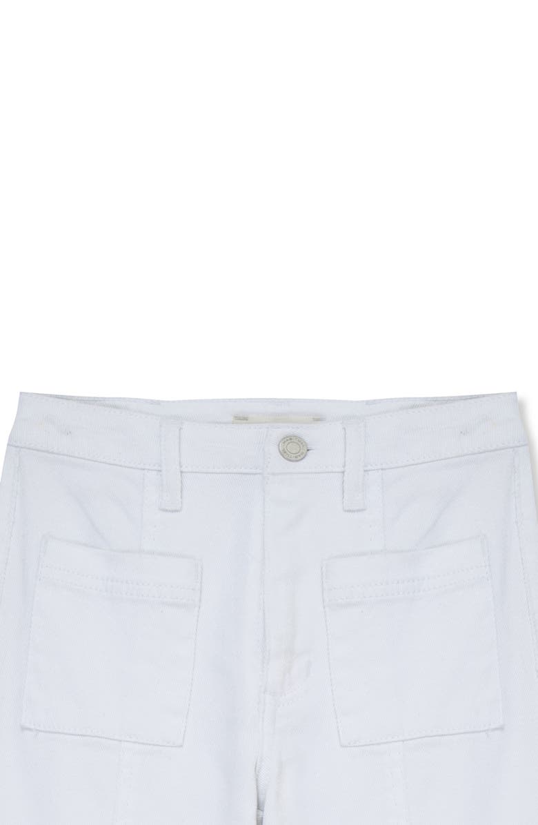 Habitual Kids Kids' Frayed Patch Pocket Wide Leg Jeans, Alternate, color, White