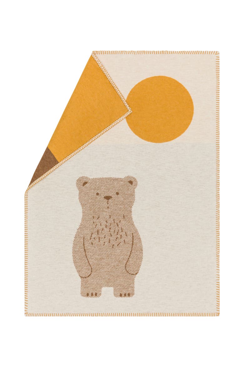 Lili Moon Bear Baby Blanket, Main, color, Offwhite