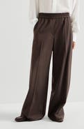 Brunello Cucinelli Tropical luxury wool loose track trousers