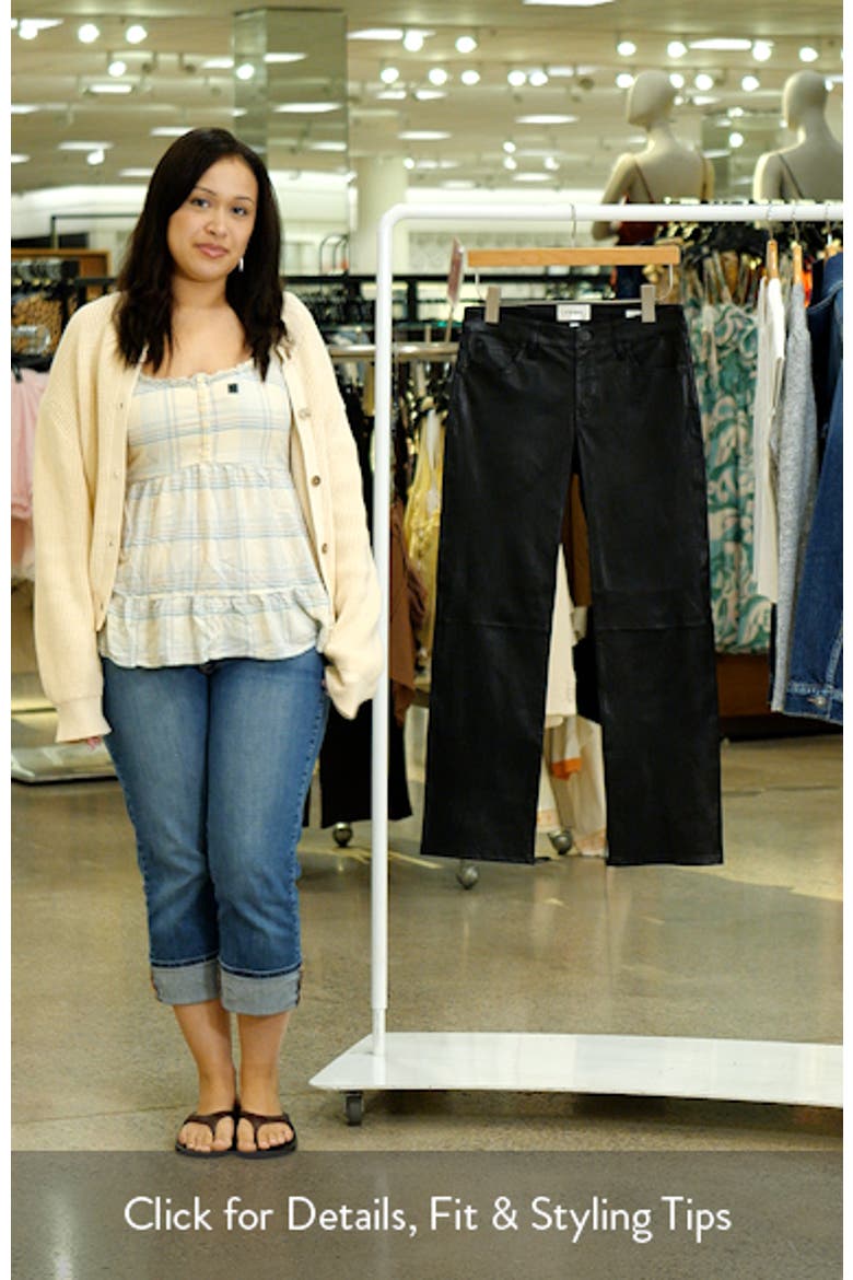 The Cigarette Leather Straight Leg Pants video