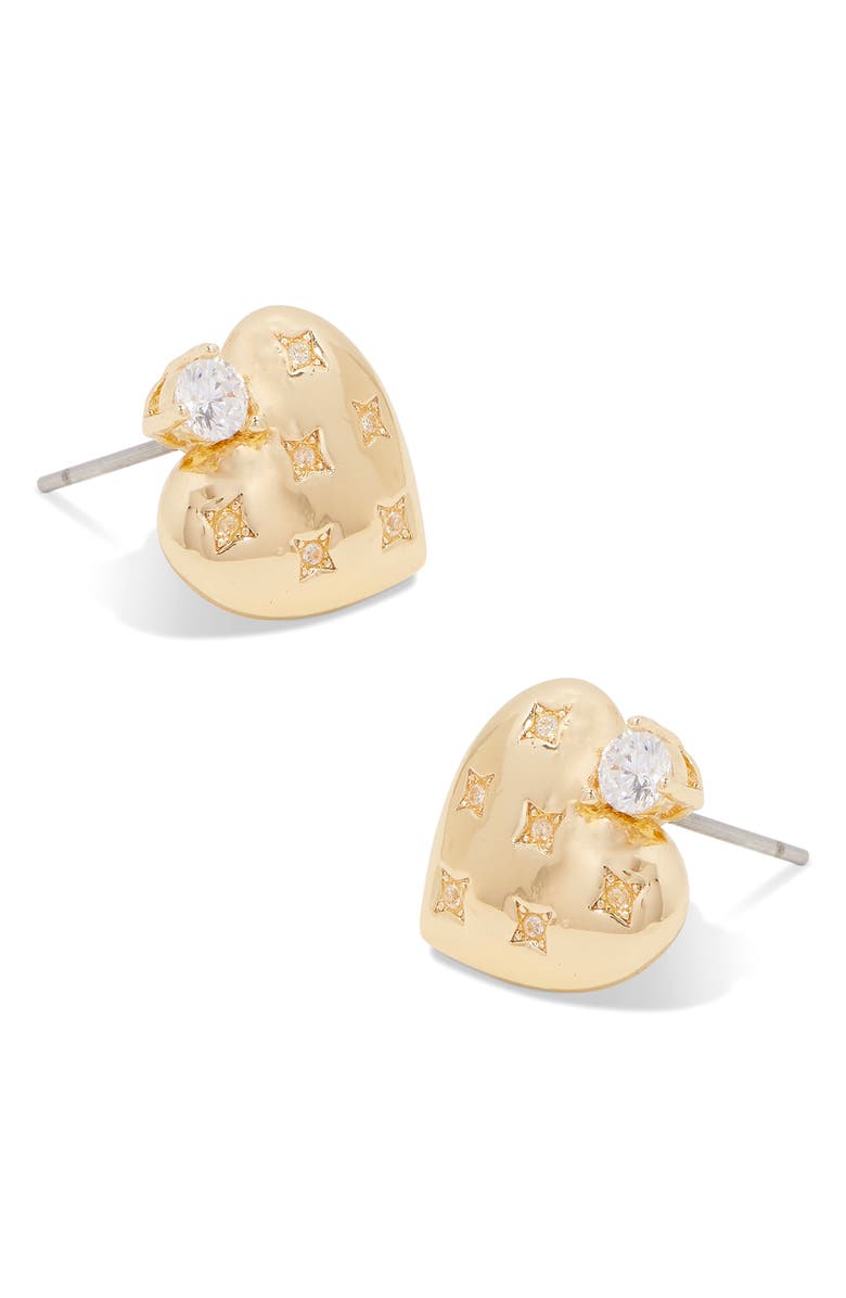 Brook and York Lillian Heart Stud Earrings, Alternate, color, Gold