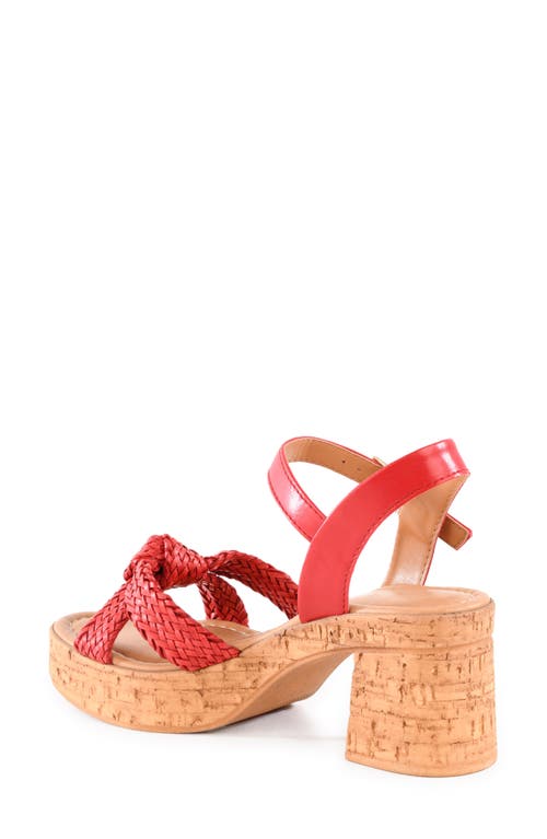 Seychelles Musical Platform Heeled Sandals In Red