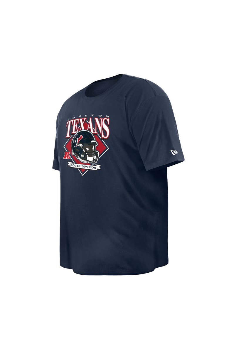 New Era Men's New Era Navy Houston Texans Big & Tall Helmet T-Shirt, Alternate, color, Navy