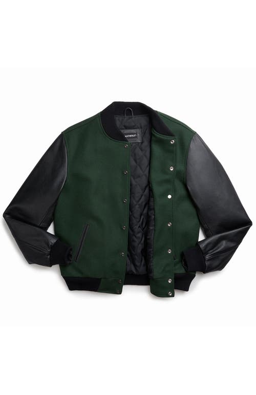 Last Wolf Pine Varsity Jacket