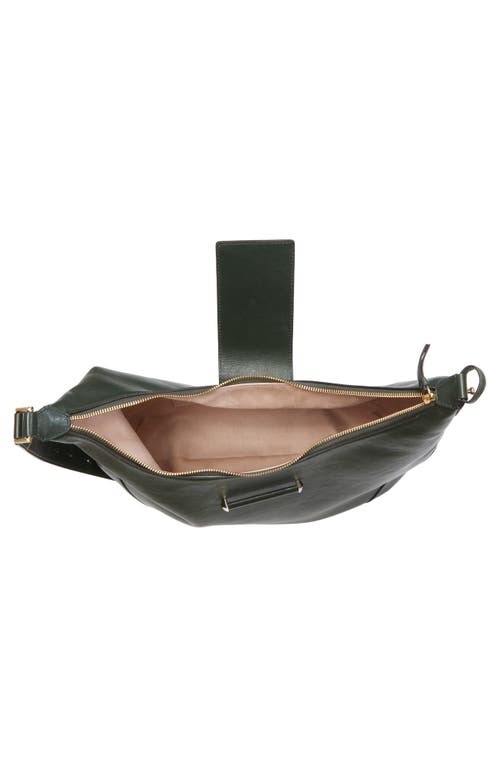 Jimmy Choo Medium Bar Hobo Leather Shoulder Bag In Green