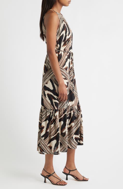 Anne Klein Halter Tiered Patio Midi Dress