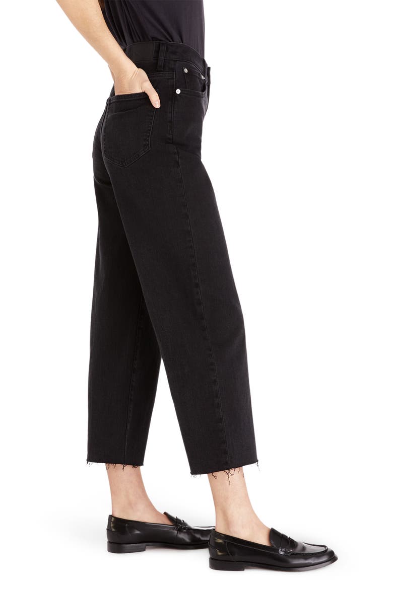 The Perfect Vintage Raw Hem Corset High Waist Straight Leg Jeans, Alternate, color, LUNAR WASH
