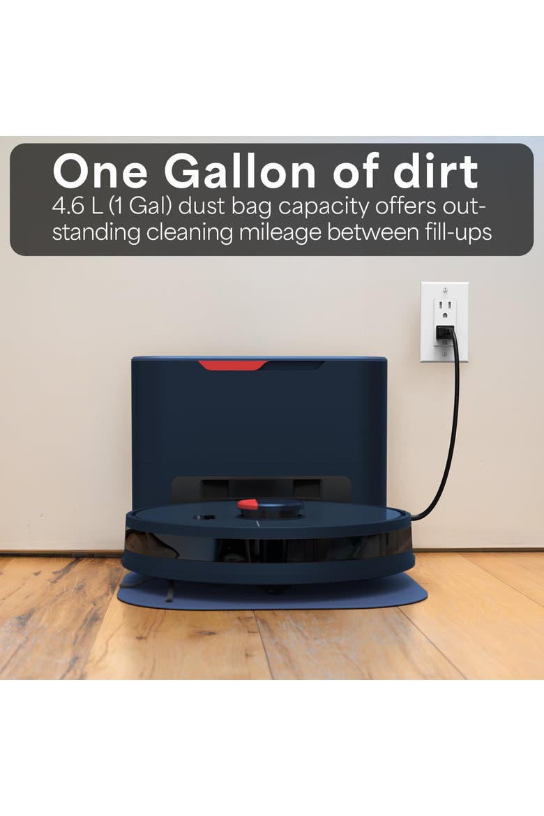 Dustin App & Voice Control Self-Empty Robot Vacuum & Mop, Alternate, color, Navy