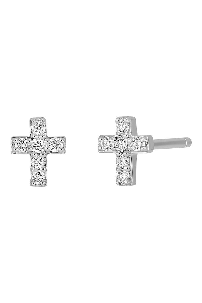 Audrey Diamond Stud Earrings (Nordstrom Exclusive), Main, color, 18KW 12RD0.07