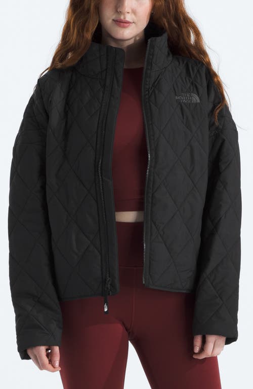 The North Face Diamond Peak Water Repellent Quilted Jacket In Black