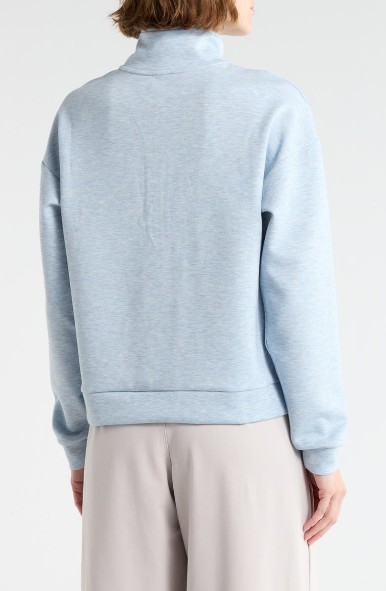 YOGALICIOUS Skyline Scuba Knit Half Zip Sweatshirt, Alternate, color, Heather Thunderstorm