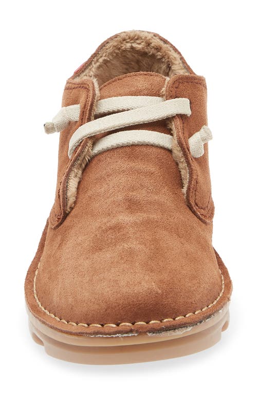 On Foot Silken Faux Fur Lined Sneaker In Brown