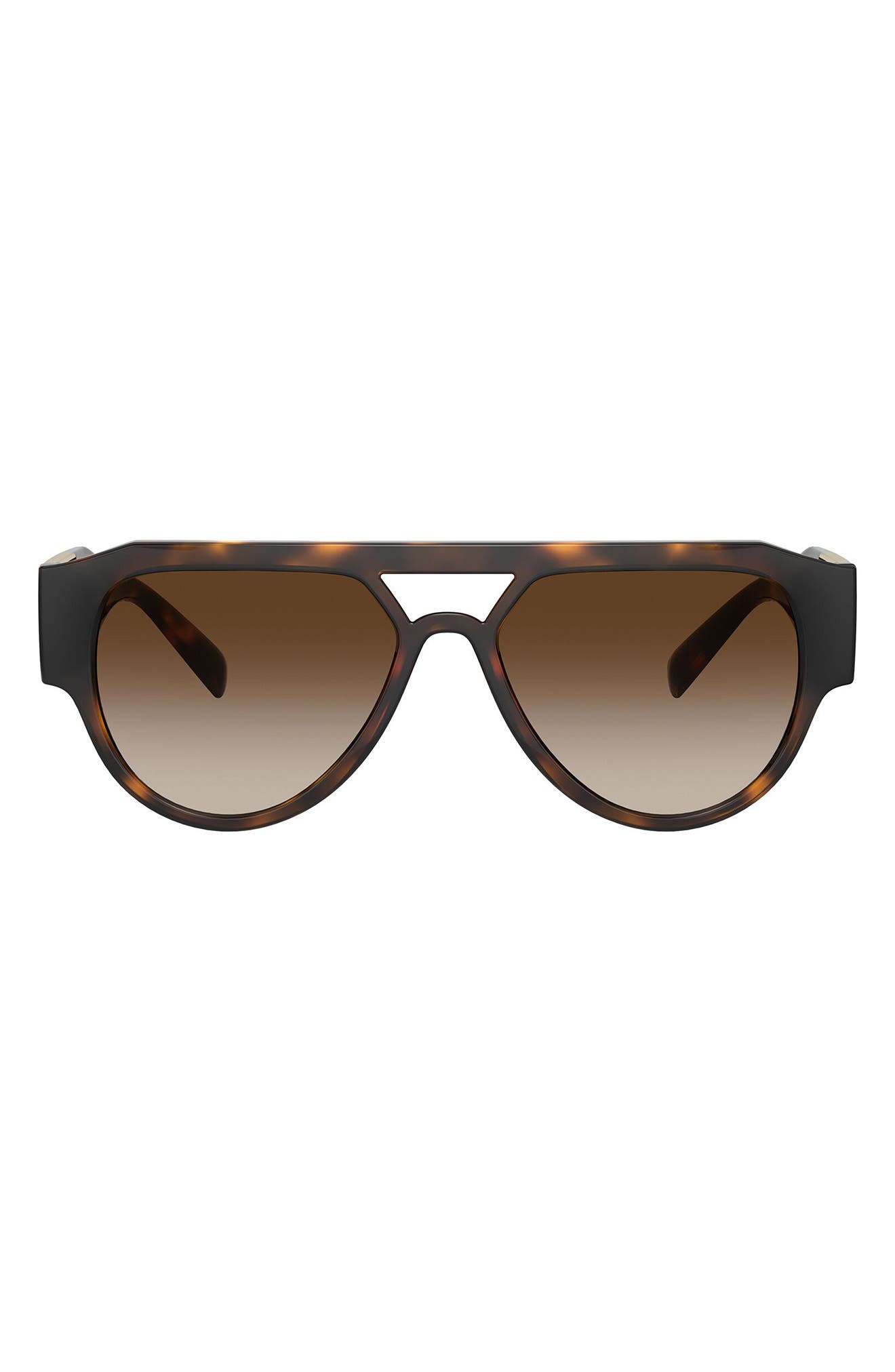Versace 57mm Gradient Aviator Sunglasses