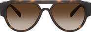 Versace 57mm Gradient Aviator Sunglasses