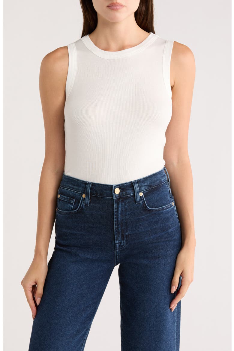 Ribbed Ringer Tank Top, Main, color, VELLUM