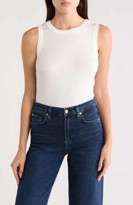 matty m. Ribbed Ringer Tank Top