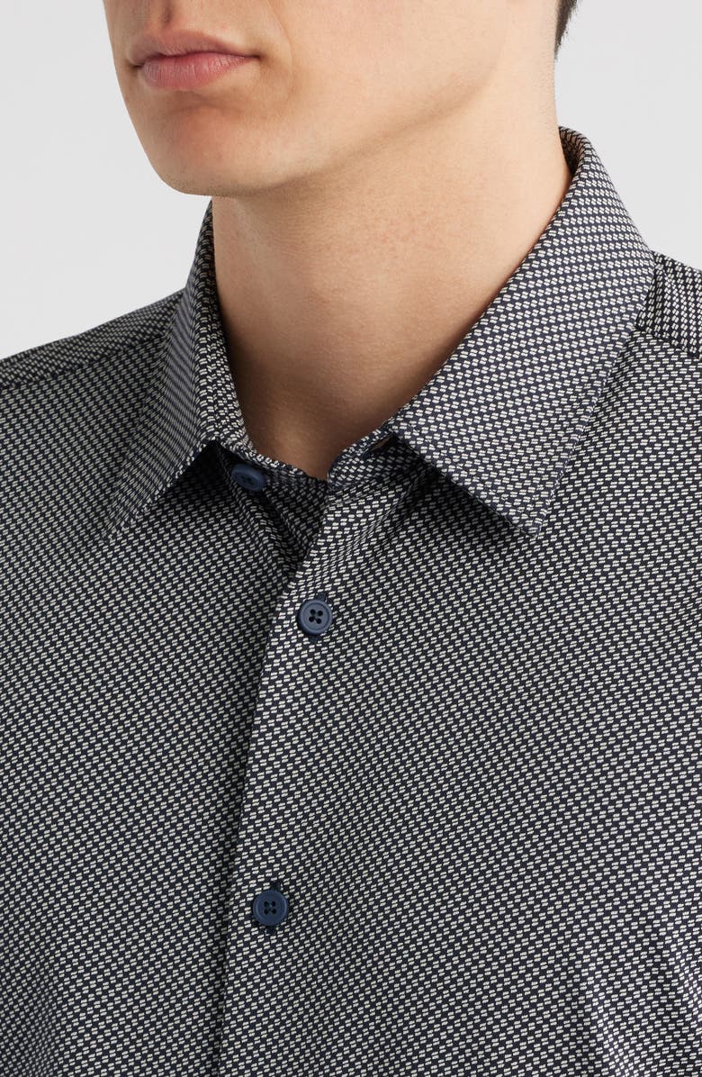 BOSS Roan Kent Slim Fit Button-Up Shirt, Alternate, color, Dark Blue