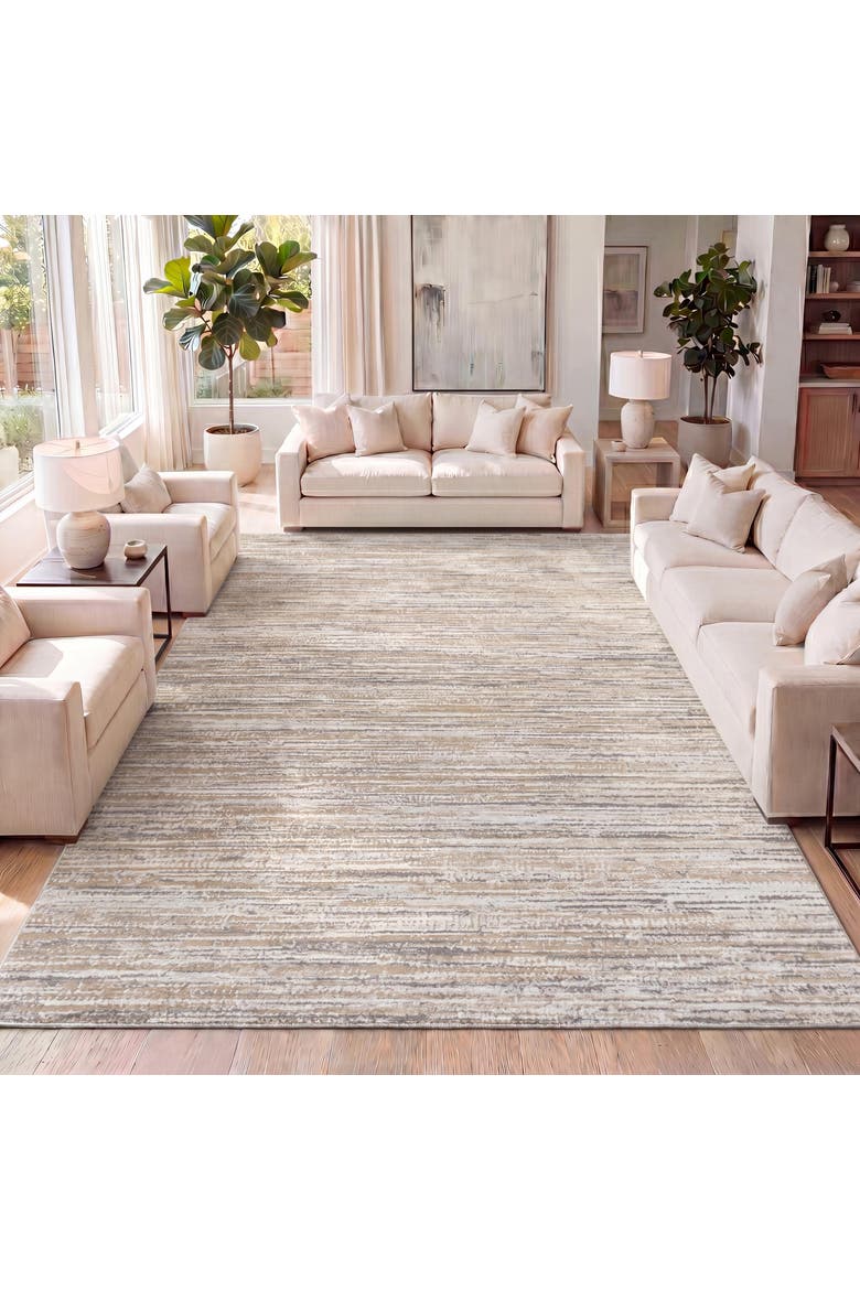 Lotus Modern Persian Floral Area Rug, Alternate, color, Beige/Gray