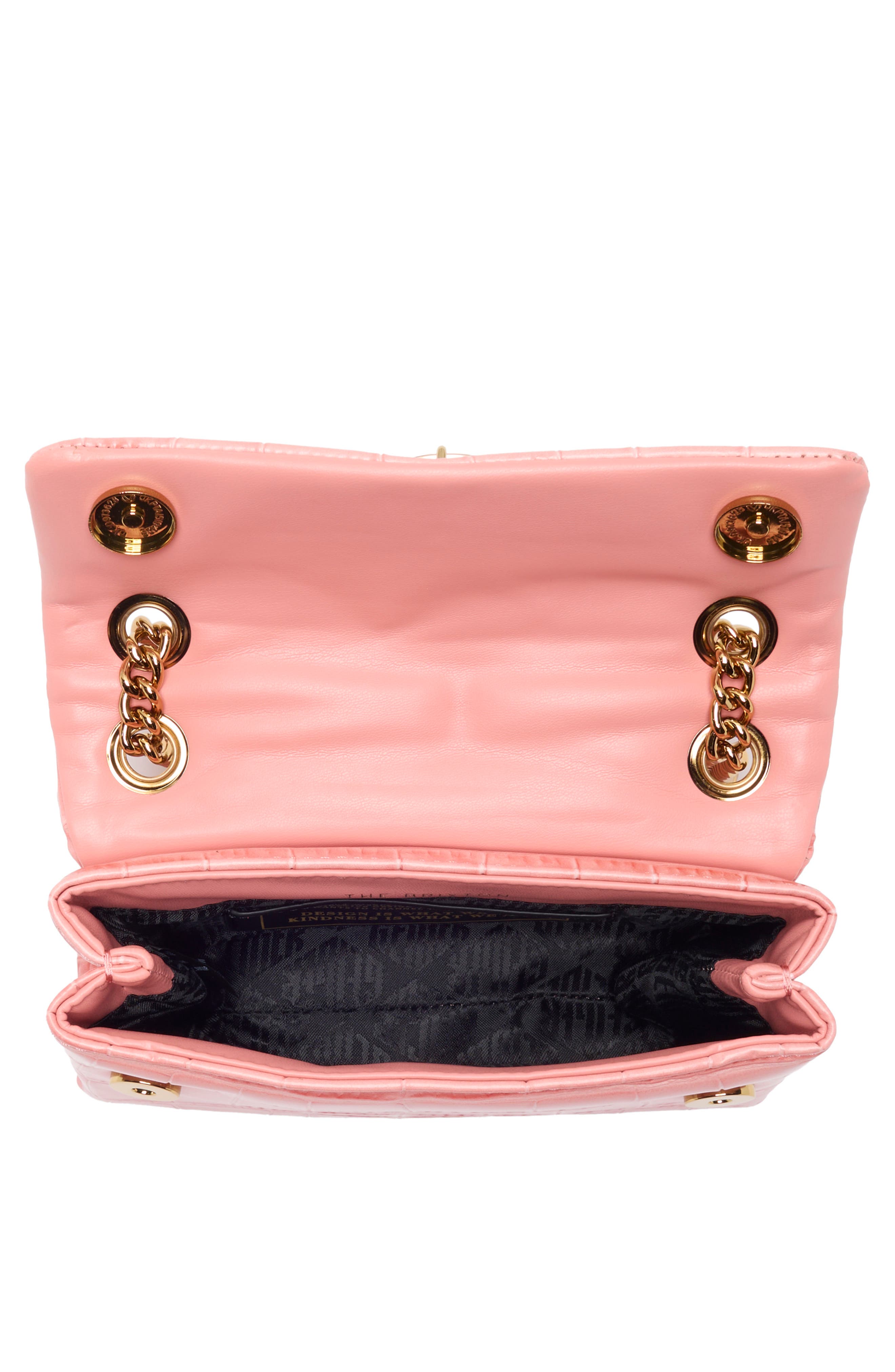 Mini Brixton Croc Embossed Leather Crossbody Bag, Alternate, color, PINK