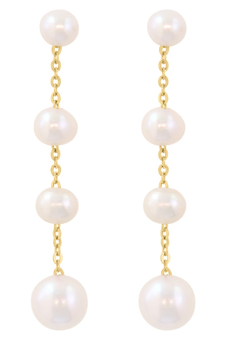 Freshwater Pearl Drop Earrings, Alternate, color, WHITE
