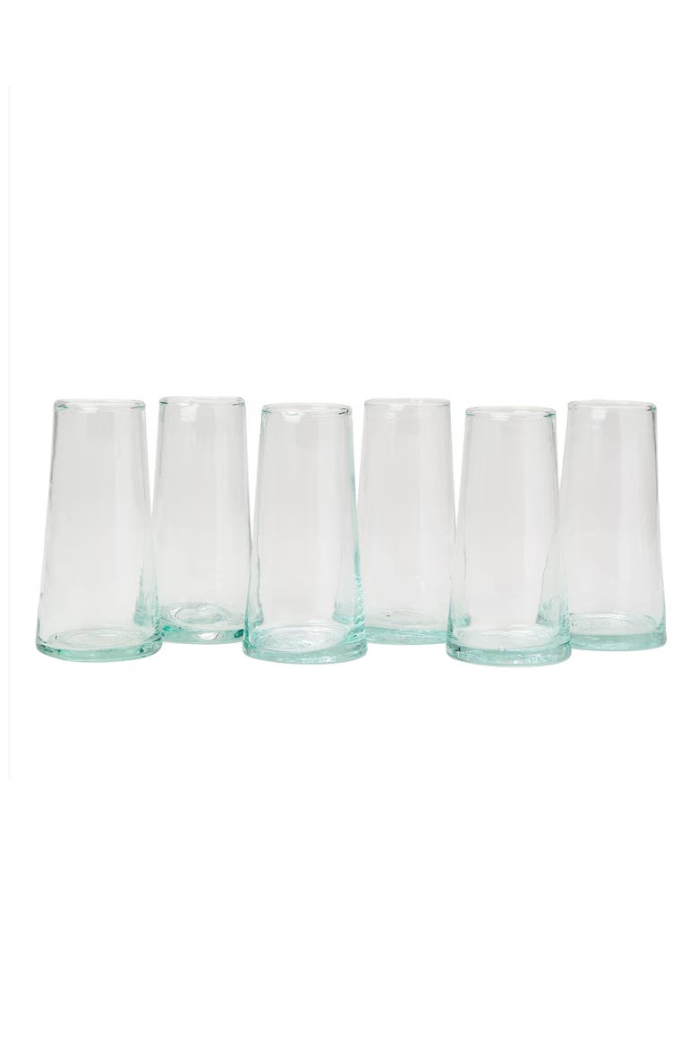 Moroccan Champagne Glass - Set of 6, Main, color, WHITE