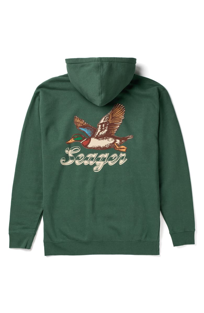 Seager Co Greenhead Cotton Blend Hoodie, Alternate, color, Alpine Green