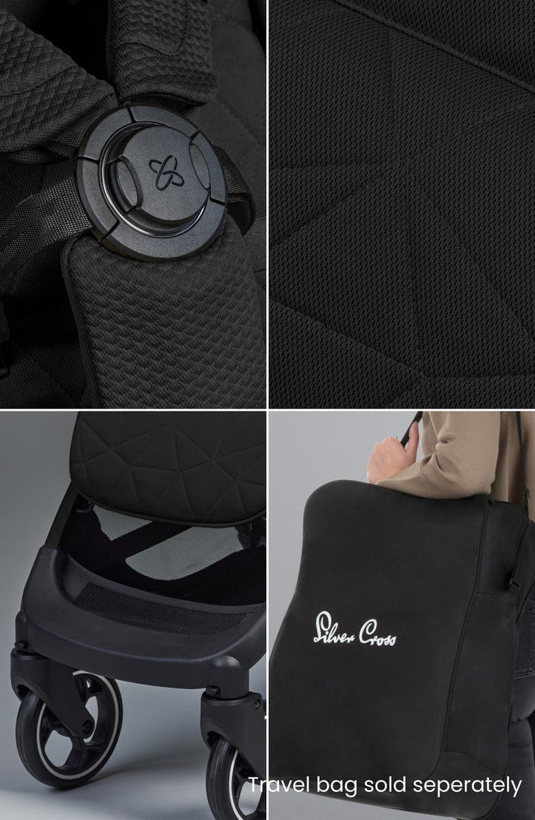 Silver Cross Clic Compact Stroller, Alternate, color, Black