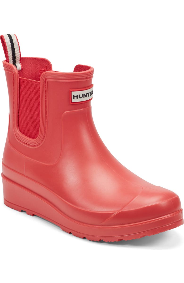 Hunter Tabitha Chelsea Waterproof Rain Boot, Main, color, Logo Red/ Logo Red/ Signature