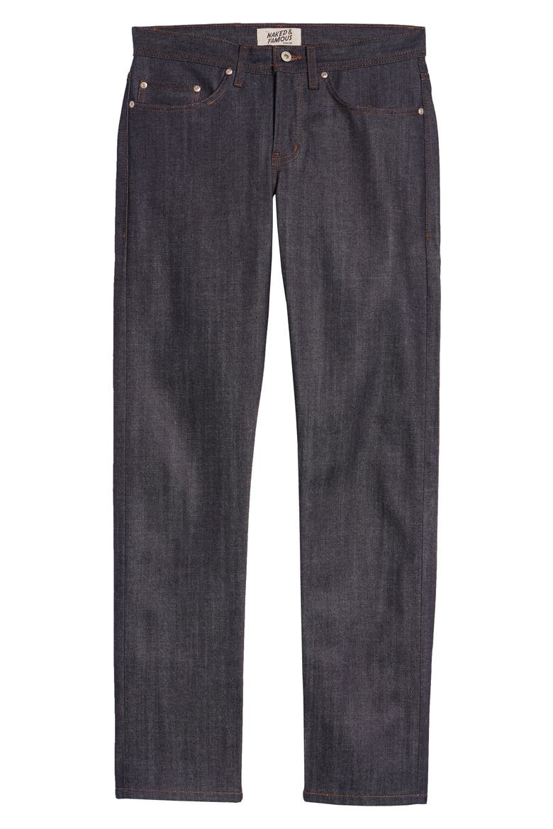 Weird Guy Slim Fit Raw Jeans, Alternate, color, STRETCH SELVEDGE