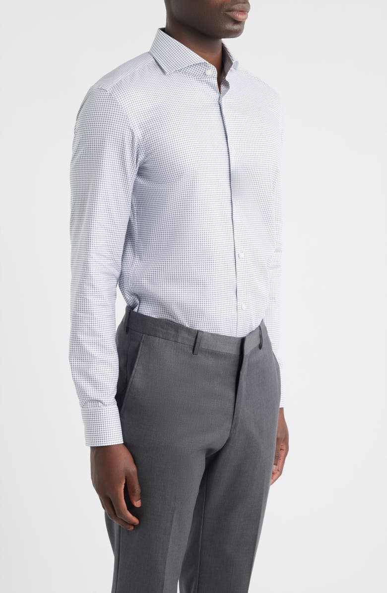 BOSS H-Hank Slim Fit Dress Shirt, Alternate, color, Dark Blue