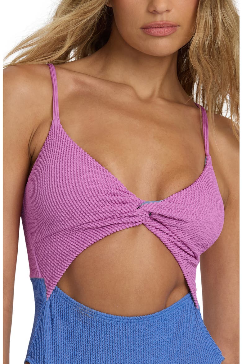 Summer Mikahi Cutout One-Piece Swimsuit, Alternate, color, MULCH