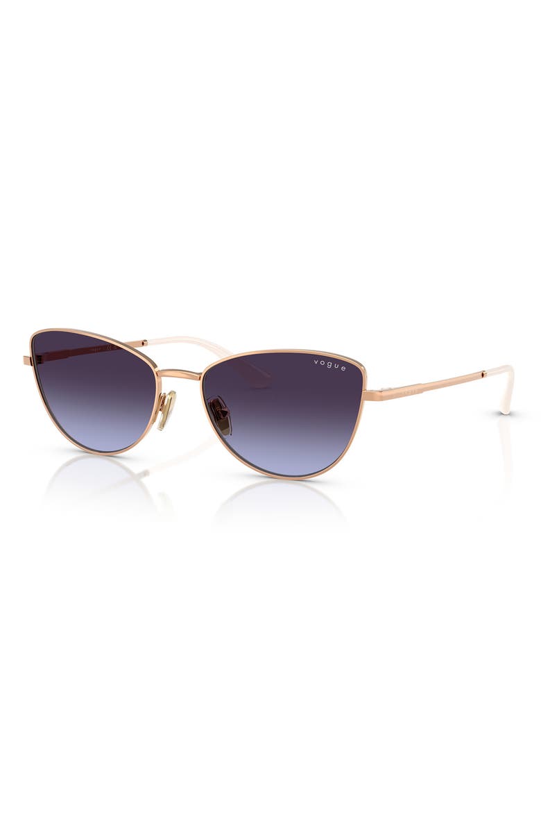 VOGUE 56mm Polarized Butterfly Sunglasses, Alternate, color, Rose Gold
