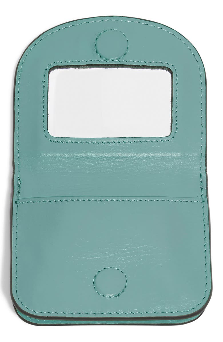 AIMEE Pucker Up Leather Card Case, Alternate, color, Moss Green
