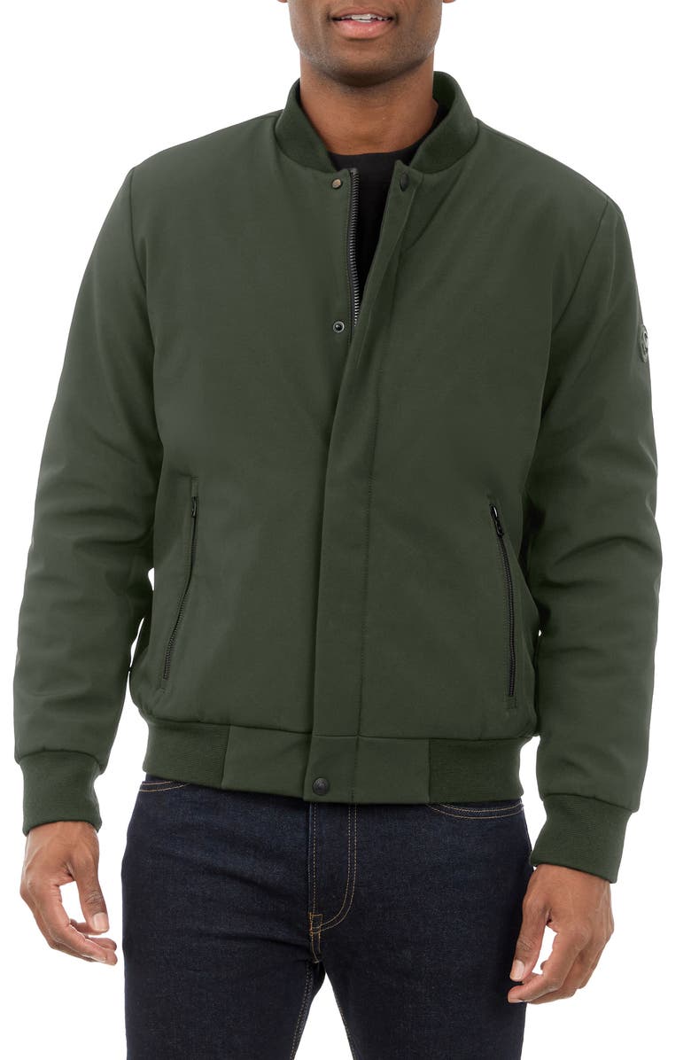 Michael Kors Earlston Bomber Jacket, Main, color, Olive