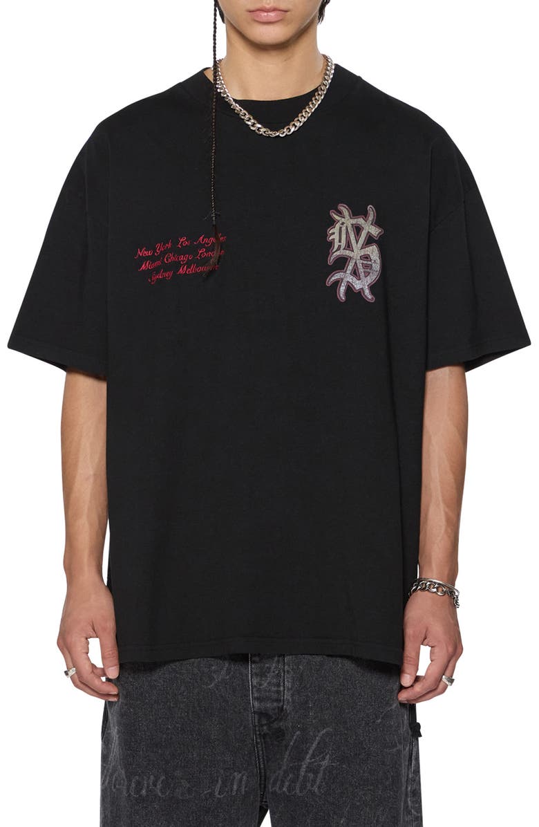 Ksubi Playoff Ekcess Oversize Graphic T-Shirt, Main, color,