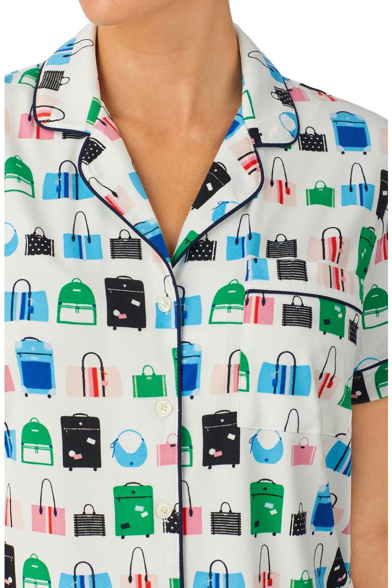 print short pajamas, Alternate, color, WHITE NOVL