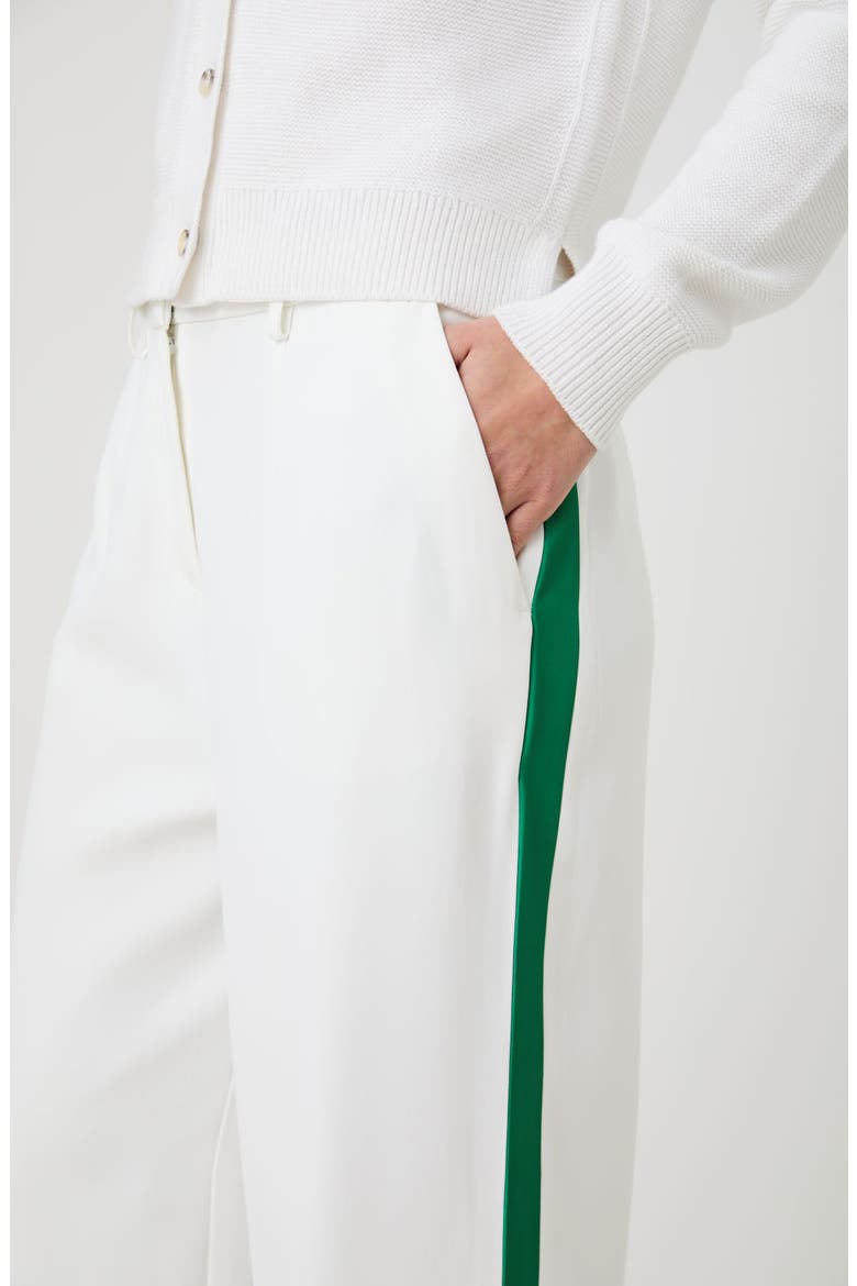 Stripe Side Pants, Alternate, color, WHITE/TAMBOURINE GREEN