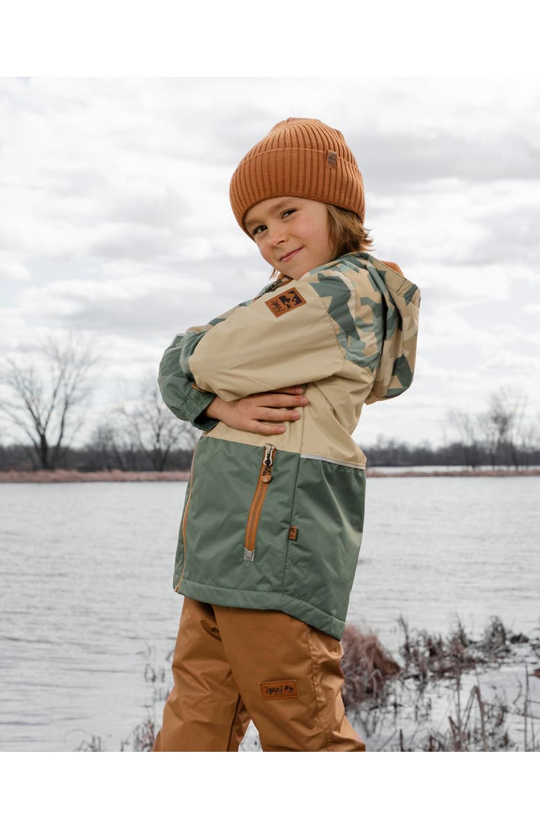 Deux par Deux Mid-Season Camouflage Jacket, Alternate, color, Green Camouflage Print